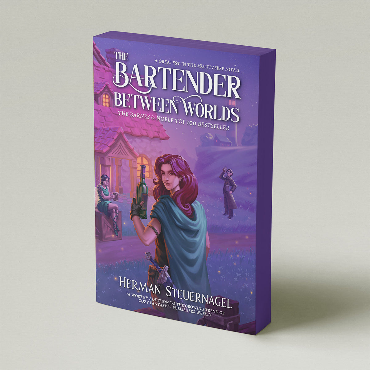 The Bartender Between Worlds sprayed edge paperback